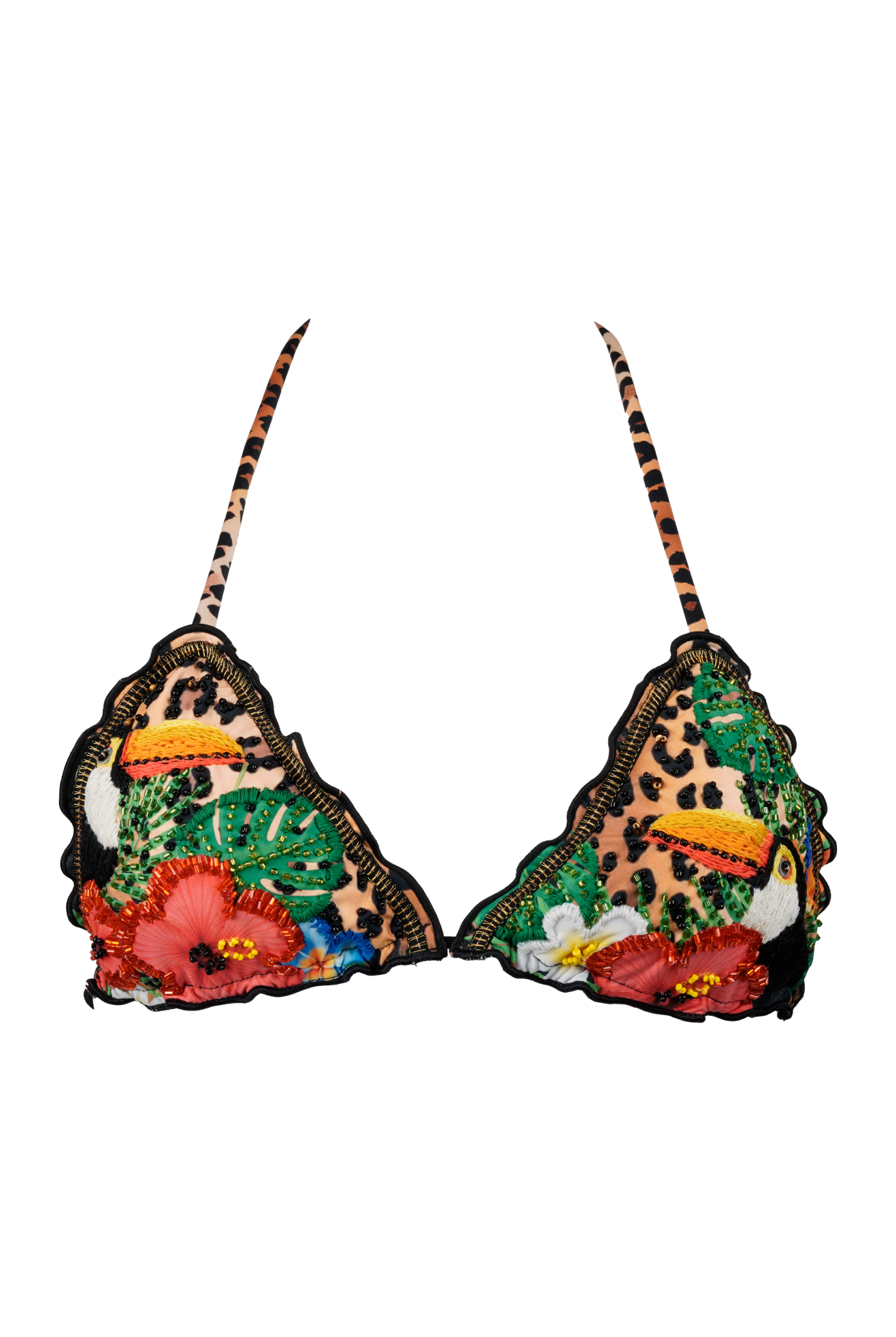 Amazona - Animal Print Toucan Bikini Top - Calaswim - Calaswim