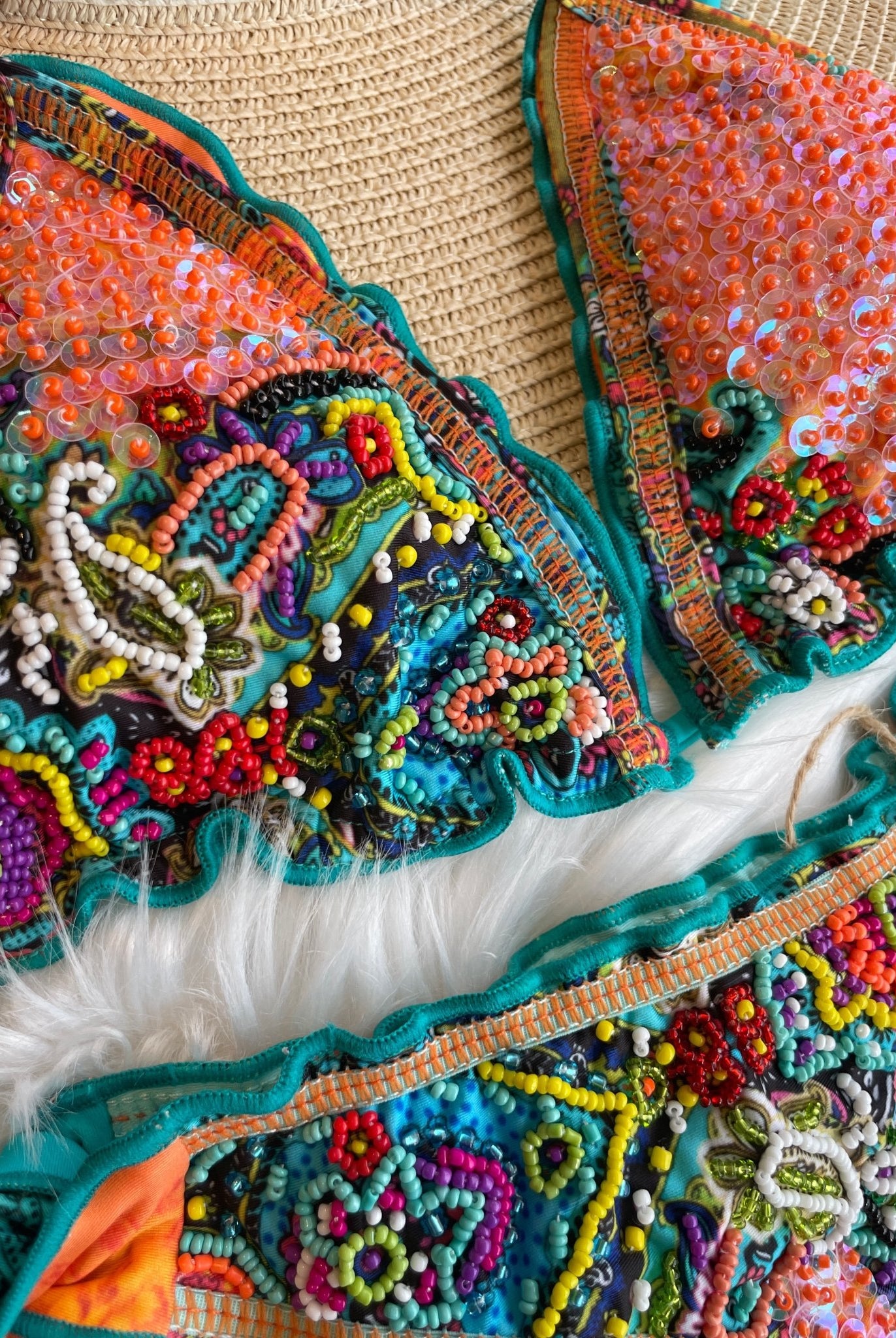 Marbres - Tropical Paisley Bikini Top - Calaswim - Calaswim