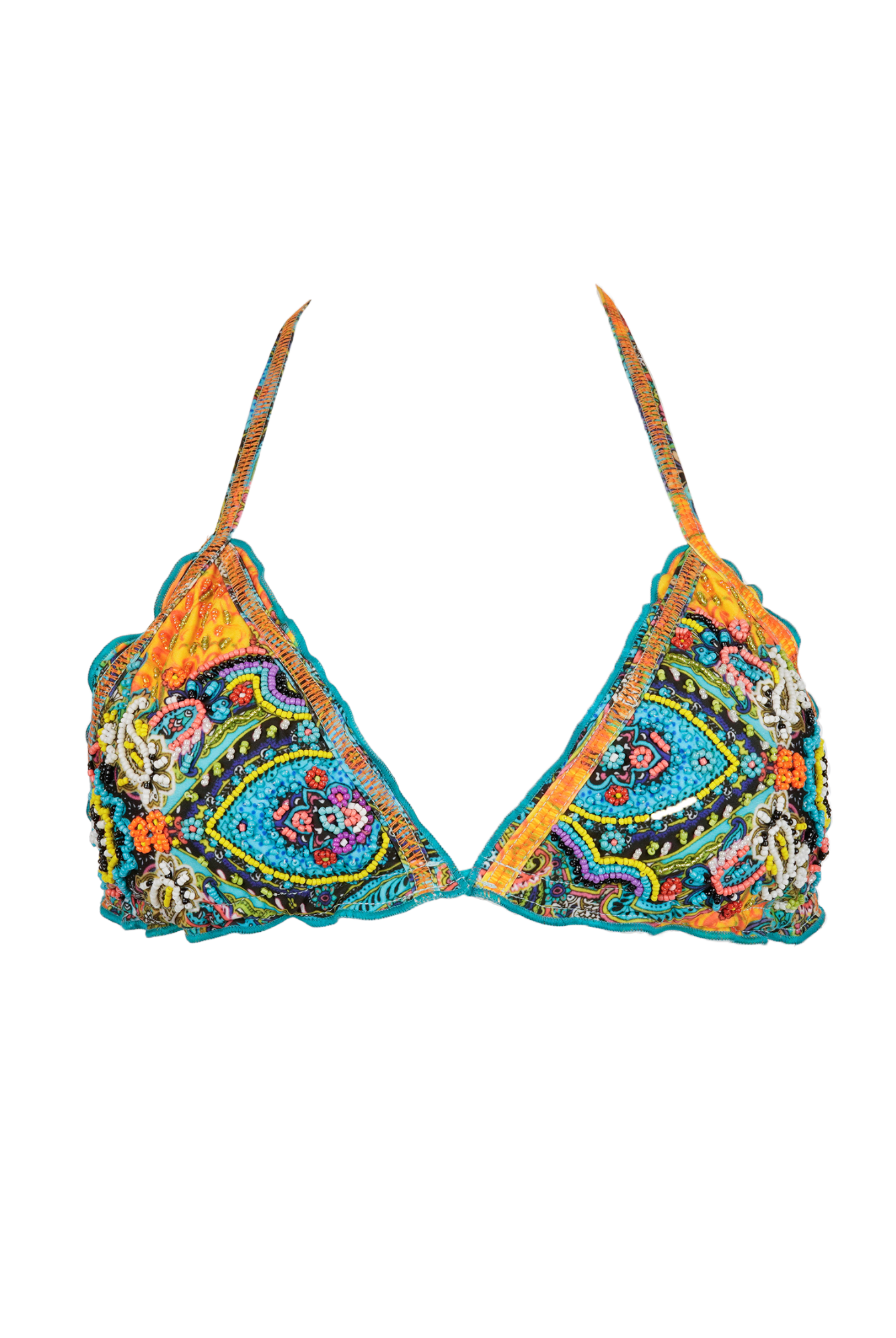 Marbres - Tropical Paisley Bikini Top - Calaswim - Calaswim