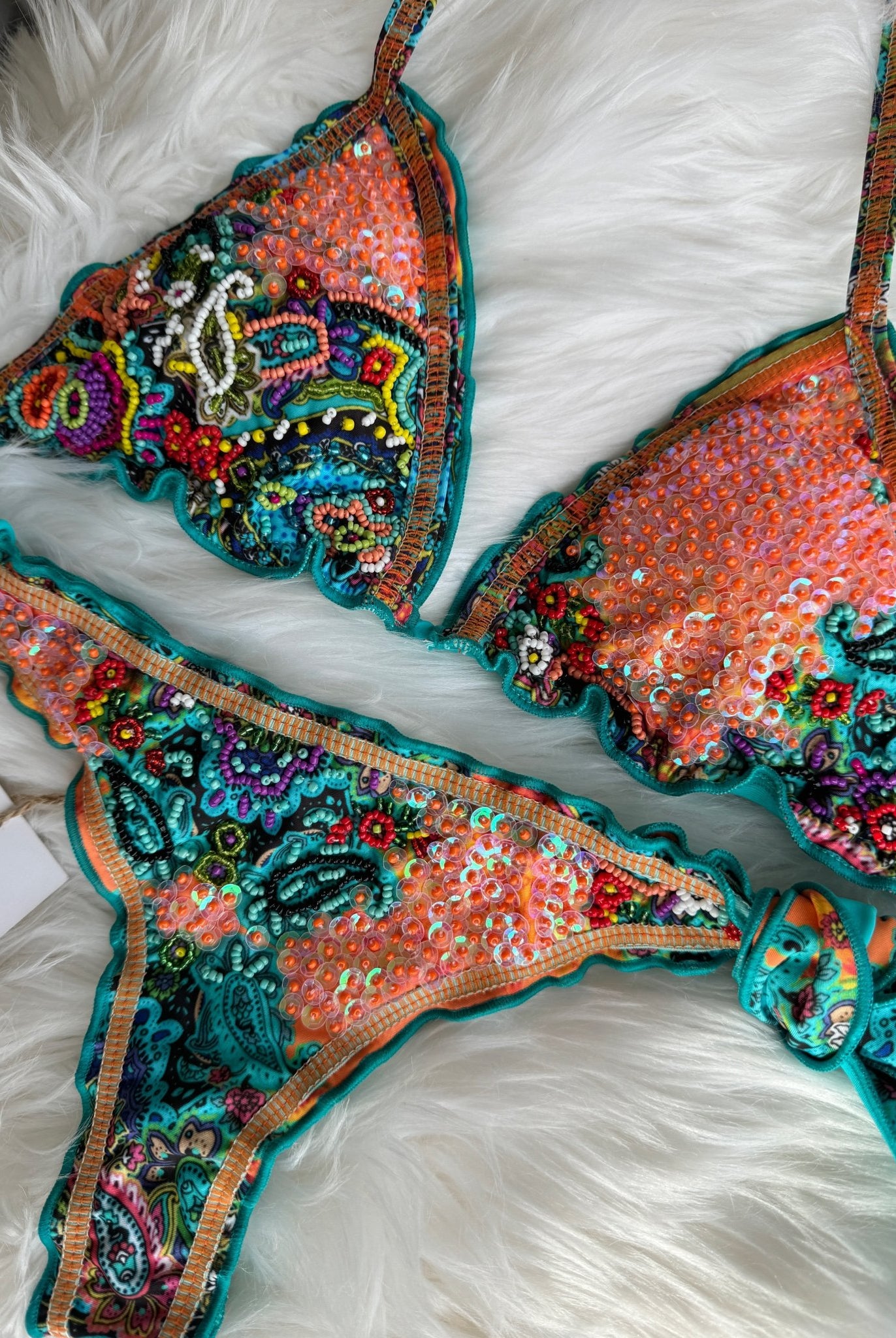 Marbres - Tropical Paisley Bikini Top - Calaswim - Calaswim