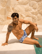 Milos - Beaded Botanical Swim Briefs - Calaswim - Calaswim